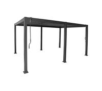 Pergola bioclimatique autoportante en aluminium avec lames orientables - 15 m² - anthracite - AMALFI