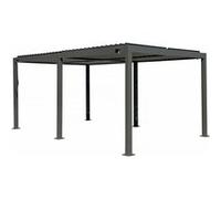 Pergola bioclimatique autoportante en Aluminium Kensington - 3 x 5 m - Gris