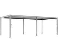 Pergola bioclimatique autoportante EVORA Argile 6 x 3 m - Structure et lames doubles en aluminium Hespéride
