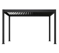 Pergola Bioclimatique Autoportante Motorisé 3x4m avec LED Florence CHALET&JARDIN