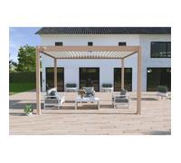 Pergola bioclimatique autoportante OMBREA - 300 x 400 cm - Design moderne et résistant