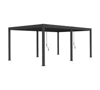 Pergola bioclimatique autoportante - OMBREA - 400 x 600 x H. 258 cm - Toit étanche - Aluminium