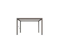 Pergola bioclimatique autoportante taupe blanc Ombréa 300 x 400 x H. 258 cm