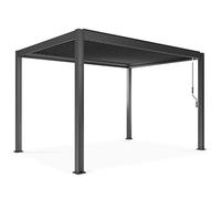 Pergola bioclimatique autoportée gris 3 x 4 x 2.57 m