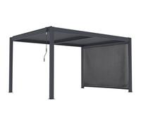 Pergola bioclimatique avec led et store en aluminium "Windsor premium" - 3 x 4 m - Gris