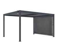 Pergola bioclimatique avec store en aluminium ""Windsor"" - 3 x 4 m - Gris