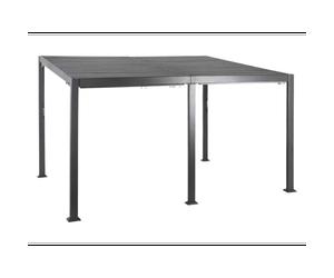 Pergola bioclimatique avila graphite 4 x 3 m - hespéride