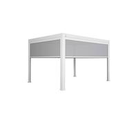 Pergola Bioclimatique blanche + store 3m + store 4m | sweeek