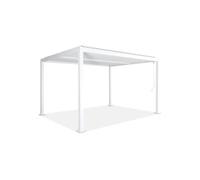 sweeek Pergola bioclimatique blanche aluminium et acier 3x4m lames orientables Blanc