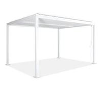 sweeek Pergola bioclimatique blanche aluminium et acier 3x4m lames orientables Blanc