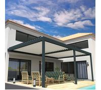 Pergola Bioclimatique COCOON Mixte Gris anthracite / Blanc 8,00x3,563m Verin