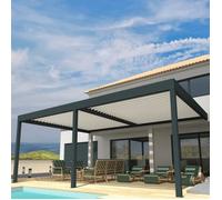 Pergola Bioclimatique COCOON XL Mixte Gris anthracite / Blanc 7,00x3,060m Verin