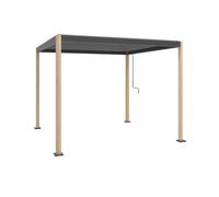 Pergola bioclimatique effet bois aluminium et acier lames orientables 3x3m - Imperial