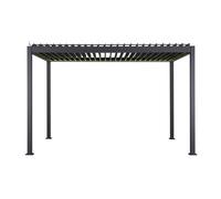 Pergola bioclimatique électrique evora graphite - 4 x 3 m - hespéride