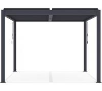 Habitat et Jardin Pergola bioclimatique en Aluminium Windsor - 3 x 3 m - Anthracite