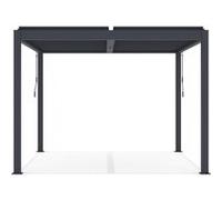 Pergola Bioclimatique Aluminium Gris 300 X 300 X 218 Cm Gris