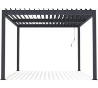 Habitat et Jardin Pergola bioclimatique en Aluminium Windsor - 3 x 4 m - Anthracite