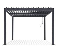 Pergola bioclimatique en Aluminium Windsor - 3 x 4 m - Anthracite
