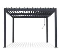 Pergola bioclimatique en aluminium ""Windsor"" - 3 x 4 m - Anthracite