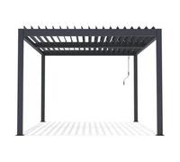 Habitat et Jardin – Pergola bioclimatique en aluminium Windsor – 3 x 4 m – Anthracite
