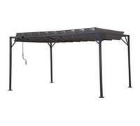 Pergola bioclimatique en tissu "Lodge" 3 x 4 m - Anthracite