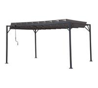Pergola bioclimatique en tissu "Lodge" 3 x 4 m - Anthracite