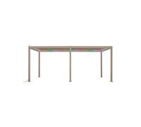 Pergola bioclimatique Evora électrique 6 x 3 m aluminium argile Hespéride