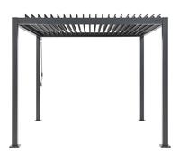 Pergola bioclimatique GAYA - Structure en aluminium et en acier - 290x290xH240 cm - Gris