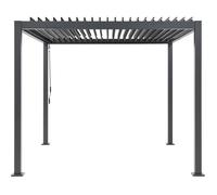 Pergola bioclimatique GAYA - Structure en aluminium et en acier - 290x290xH240 cm - Gris