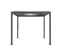 Pergola Bioclimatique Gaya - Structure En Aluminium Et En Acier - 290X290Xh240 Cm - Gris