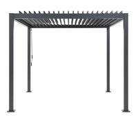 Generique Pergola bioclimatique Gaya – aluminium et acier – 290x290xh240 cm – Gris