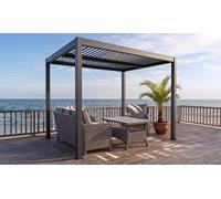 Pergola bioclimatique Kocoon : Effet bois / 3 x 3 m