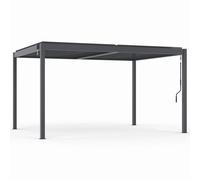 IDMarket – Pergola bioclimatique lames orientables 3x4 m aluminium gris anthracite