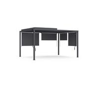 IDMarket – Pergola bioclimatique lames orientables acier 3x4 m 4 stores gris anthracite