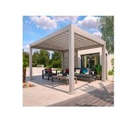 Pergola bioclimatique manuelle 4x3 m Evora argile Hespéride
