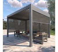 Pergola bioclimatique 4x3 m Evora graphite Hespéride