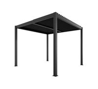 Pergola bioclimatique motorisée avec éclairage - autoportante - aluminium thermolaqué - 3x3 m - Ximax