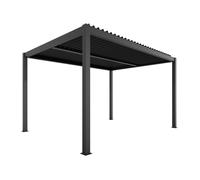 Pergola bioclimatique motorisée avec éclairage - autoportante - aluminium thermolaqué - 3x4 m - Ximax
