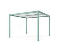 Pergola Bioclimatique Rhodes Aluminium Vert 3x3 m