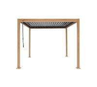 Pergola bioclimatique Structure en aluminium et en acier l300 P300 H240 cm Asp