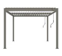 Habitat et Jardin Pergola bioclimatique Windsor - 3 x 4 m - Taupe