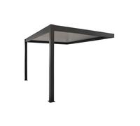 Pergola bioclimatique - Zéphir - Aluminium - Motorisée - 3 x 4 m - Gris