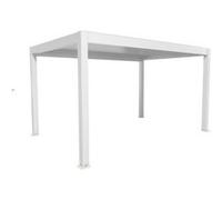 Pergola biolimatique autoportante 4 x 3 manuelle acier coloris blanc Biohort