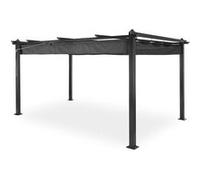 Blumfeldt Pantheon Pergola auvent 3x4m aluminium Parasol Polyester - gris Gris