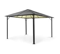 Pantheon Solid Sky Ambient Solar Pergola avec toit 3x4m polycarbonate aluminium éclairage