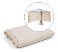 Pergola - BLUMFELDT - Pantheon Solid Sky Ambient Solar - Toile polyester - Gris - 3m x 4m