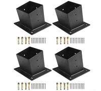 Pergola Brackets for 4x4 inch Wood Posts, 15 Degree Slanted Roof