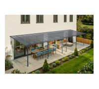 Pergola/Carport adossée - Abri de voiture - Cazeboo - KLEO - 11x3m - Gris - Aluminium - 33m² - Toit polycarbonate