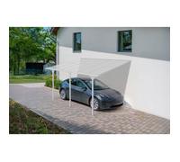 Pergola/Carport adossée - Abri de voiture - Cazeboo - KLEO - 4x3m - Blanc - Aluminium - 12m² - Toit polycarbonate