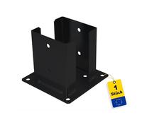 Pergola Carport Support de pied carré pour abri de voiture Noir 90 x 90 mm